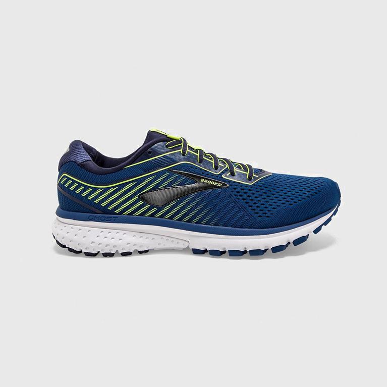 Tenis Brooks Ghost 12 - Zapatillas Para Correr En Asfalto Hombre - Azules (ECNL-35648)